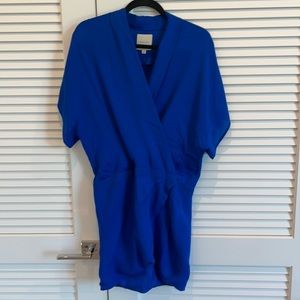 Mason, bright blue, short, silk dress